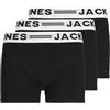 Jack & Jones Sense Trunks 3-Pack Noos Jr Pantaloncini, Nero (Black Detail: Black & Black), 140 (Pacco da 3) Bambini e Ragazzi