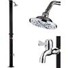 BAKAJI Doccia Solare Giardino Piscina Esterno 35Lt Lava Piedi Miscelatore Campeggio