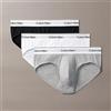 CALVIN KLEIN SLIP 3PZ UOMO CALVIN KLEIN NB3962A BLACK/WHITE/GREY HEATHER