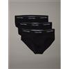 CALVIN KLEIN SLIP HIP BRIEF 3PK NB4388 CALVIN KLEIN BLACK