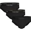 CALVIN KLEIN SLIP HIP BRIEF 3PK NB4388 CALVIN KLEIN BLACK W/ HEAVENLY IRIS LOGO/B