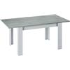 Habitdesign 13Casa Granada B10 Tavolo allungabile, Melamina, Bianco/Grigio, 140 x 90 x 78