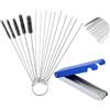 DNDGDLUA Set di pulizia per carburatore per rimuovere depositi di carbonio, detergente per carburatore per moto, saldatore, carburatore (13 pezzi set di pulizia e 10 aghi di pulizia e 5 spazzole in nylon)