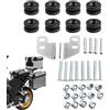 Generico Kit di montaggio per valigia laterale moto, Kit staffa di montaggio per borsa posteriore - Set di montaggio per scatola laterale portatile in metallo,Forniture complete per il montaggio di valigie lat