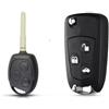 Car Passion Guscio chiave conversione da lama fissa a chiave flip, compatibile con Ford Focus, Mondeo, Fiesta, Ecosport, Galaxy, C-Max, S-Max, Kuga - 3 tasti di ricambio (Lama Format HU101)