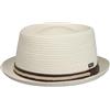 LIPODO Carignano Cappello Pork Pie Paglia Fascia in Pelle Prodotto in Italia Uomo Primavera Estate