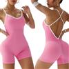 XDSP Tuta Intera Donna Sportiva Elegante Tight Scrunch Butt V back Jumpsuit Tuta senza Slims maniche per sport senza schiena tuta yoga con tuta intera elasticizzata One Piece Palestra Bodysuit