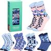 Disney Polpaccio Calzini Donna EU 35-41, Pacco da 5 Morbido Novità Calze, Calzini Caldi Donna, Idea Regalo Accogliente (35/41 EU, Blu/Pesca Stitch)
