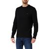 Tommy Hilfiger Pullover Uomo Cashmere Crew Neck Pullover in Maglia, Nero (Black), L