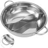 Bebykilemi Pentola in acciaio inox con divisore, doppia pentola a due facce con divisori, per casa, cucina, zuppa a due lati, per casa e ristorante (28 cm)