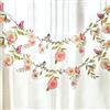 EASY JOY Lotto di 2 Guirlande di Margherite Impermeabili, Banner Floreale con Farfalle Rosa-Bianche, Decorazione Floreale Stampata PET Riutilizzabile Interno Esterno, Baby Shower Compleanno