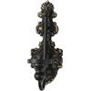 MIKMLYZE Portacandele da parete vintage, in ghisa, con finitura bianca anticata, 23 x 9 cm, decorazione rustica da parete per soggiorno (nero)