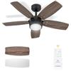 Vagizm Ventilatore da Soffitto 91 CM Per Stanze Piccole: Moderno Con Telecomando Dimmerabile - Reversibile E Silenzioso con 6 Velocità Per Piccoli Uffici Domestici - 230 V