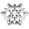 Yumira Stampino 3D a forma di fiocco di neve, in acciaio inox, per biscotti, fondente al cioccolato