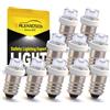 Ruiandsion - 10 lampadine LED E10 da 12 V, attacco E10, colore: Bianco/Blu/Rosso/Verde/Giallo