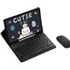 INF Set di tastiera e mouse Bluetooth per Samsung Tab S7/S8 (11 pollici) - Nero classico