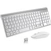 INF Combo Tastiera e Mouse Wireless - Argento