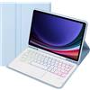 INF Custodia Tastiera Bluetooth Azzurro Cielo con Touchpad per Galaxy Tab A9+