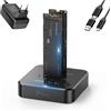 Reagle docking station 2× SSD M.2 NVMe, clonazione offline, USB-C 3.2 Gen 2, 10 Gbit/s, M-Key/B&M-Key, 2230 / 2242 / 2260 / 2280 / 22110, fino a 16 TB