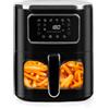 Avilia Friggitrice ad Aria Digitale 7.5L - Potenza 1600W, Contollo Digitale a LED Temperatura da 80°a 200°C - Timer Regolabile Fino a 60 Minuti - Per Friggere o Cuocere al Forno