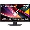 Lg Ultragear 27g610a Monitor Gaming Qhd 27 Ips 200hz 1ms (lg Lcd 27g610A-B Ultragear Gaming Monitor)