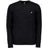 LYLE & SCOTT Uomo Lyle & Scott Maglione Girocollo A Trecce In Cotone E Lana