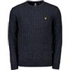 LYLE & SCOTT Uomo Lyle & Scott Maglione Girocollo Cotone Lana Treccia