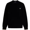 FRED PERRY Uomo Fred Perry Maglione Girocollo In Cotone Waffle