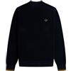 FRED PERRY Uomo Fred Perry Maglione Girocollo In Cotone Waffle