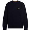 FRED PERRY Uomo Fred Perry Maglione Girocollo In Lana E Cotone