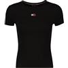 TOMMY JEANS Donna Tommy Jeans T-shirt Slim A Coste Badge Donna