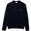 LACOSTE Uomo Lacoste Maglione Girocollo Treccia In Lana Cardata