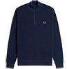 FRED PERRY Uomo Fred Perry Maglione 1/2 Zip Waffle