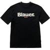 BLAUER Uomo Blauer T-shirt Contrast Macro Logo Hernst