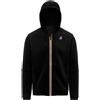 K-WAY Uomo K-way Felpa Full Zip Cappuccio Logo Prosper Poly Cotton