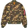 ALPHA INDUSTRIES Uomo Alpha Industries Bomber In Canvas Ma1 Quilted Camo Revers