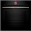 Bosch HBG7741B1 - Forno da incasso Smarter serie 8, 60 x 60 cm, prodotto in Germania, nero, pirolisi e idrolisi, autopulente, Air Fry, Bosch Back Assist, 4D aria calda, touch screen a colori e anello