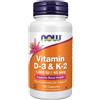 Now Foods Vitamin D-3 & K-2 120 St