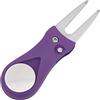 FRELEAN Forchetta Verde da Golf con Pallina da Golf in Metallo con indicatore Magnetico, Comoda per i Giocatori di Golf. Lega di Zinco ABS (Viola)