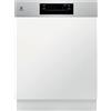 Electrolux Lavastoviglie parzialmente integrata KI62D100SX con cruscotto inox da 60 cm