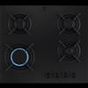 Electrolux Selezione Electrolux Piano cottura a gas KGG643723L finitura nero opaco da 59 cm