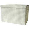 3 Sprouts Baule Portagiochi - Gingham Beige