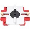 Bewinner Localizzatore di Scanalature per Fresatrice per Legno 2 in 1, Staffa per Scanalatura per la Lavorazione del Legno in Lega di Alluminio Ispessita in Scala Trasparente, Base Guida per