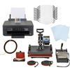 MONSTERSHOP Kit Sublimazione Pressa a Caldo - 5 in 1 & Stampante a Cartucce & 10 Mascherine