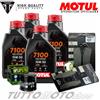 MOTUL - HIFLO - TROFEO TAGLIANDO OLIO 7100 15W50 FILTRO PASTIGLIE TRIUMPH BONNEVILLE 800 T100 2003 2004