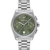Emporio Armani Orologio Analogico al Quarzo Uomo con Cinturino in Acciaio Inossidabile AR11640, Verde Foresta, 43 mm