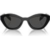 Prada Occhiali da Sole PRA02S 16K08Z Nero/Grigio Unisex 52/19/140
