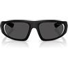Prada Occhiali da Sole PSB03S 1BO06F Linea Rossa Nero Opaco/Grigio Scuro Uomo 57/16/125