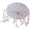 MotiveTech Ombrello di Carta Oleata, Ombrello di Carta Orientale Fatto a Mano, Accessorio per Danza Classica E Parasole con Manico in Legno per Le Donne Ai Matri, Rosa