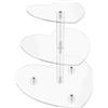 SODIAL Alzata per Cupcake A 3 Livelli con Base, Alzata per Torte In Acrilico, Alza3164
